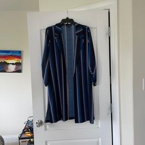 Roz @ Ali striped duster jacket